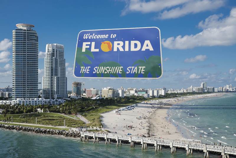 welcome to florida miami sign
